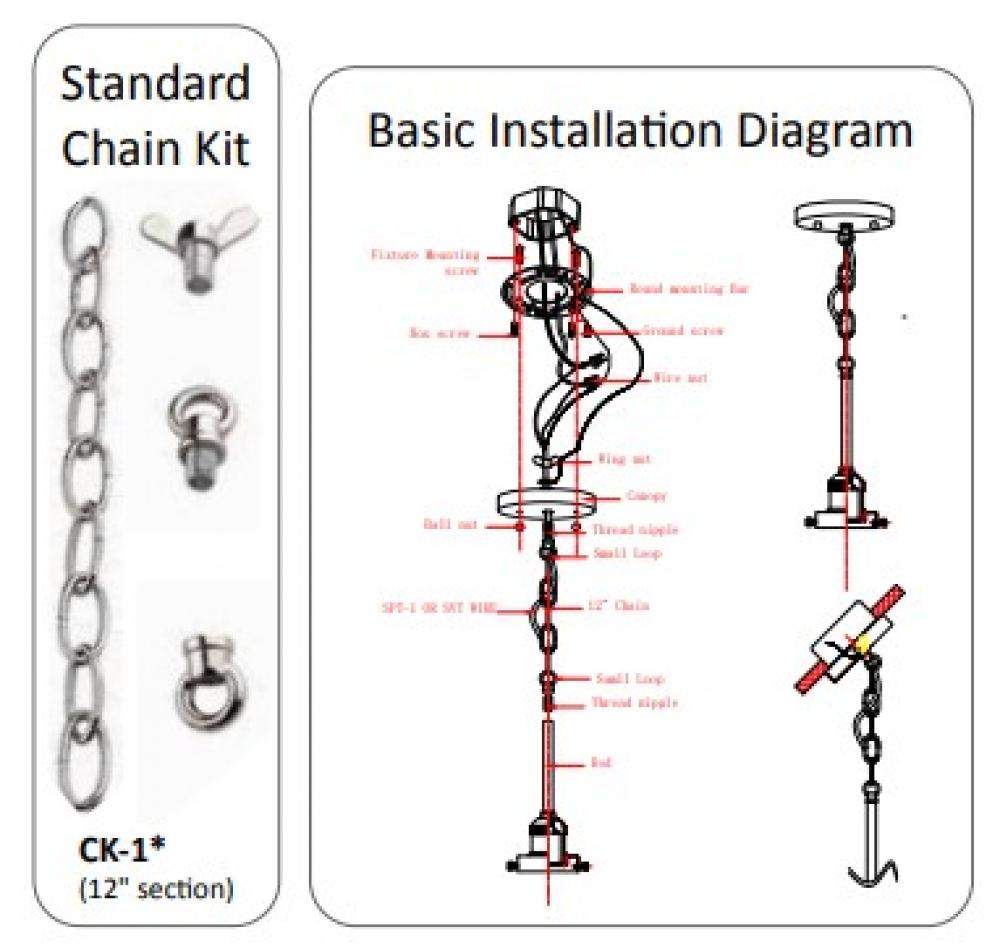 Chain Conversion Kit - 12 inch - Antique Copper