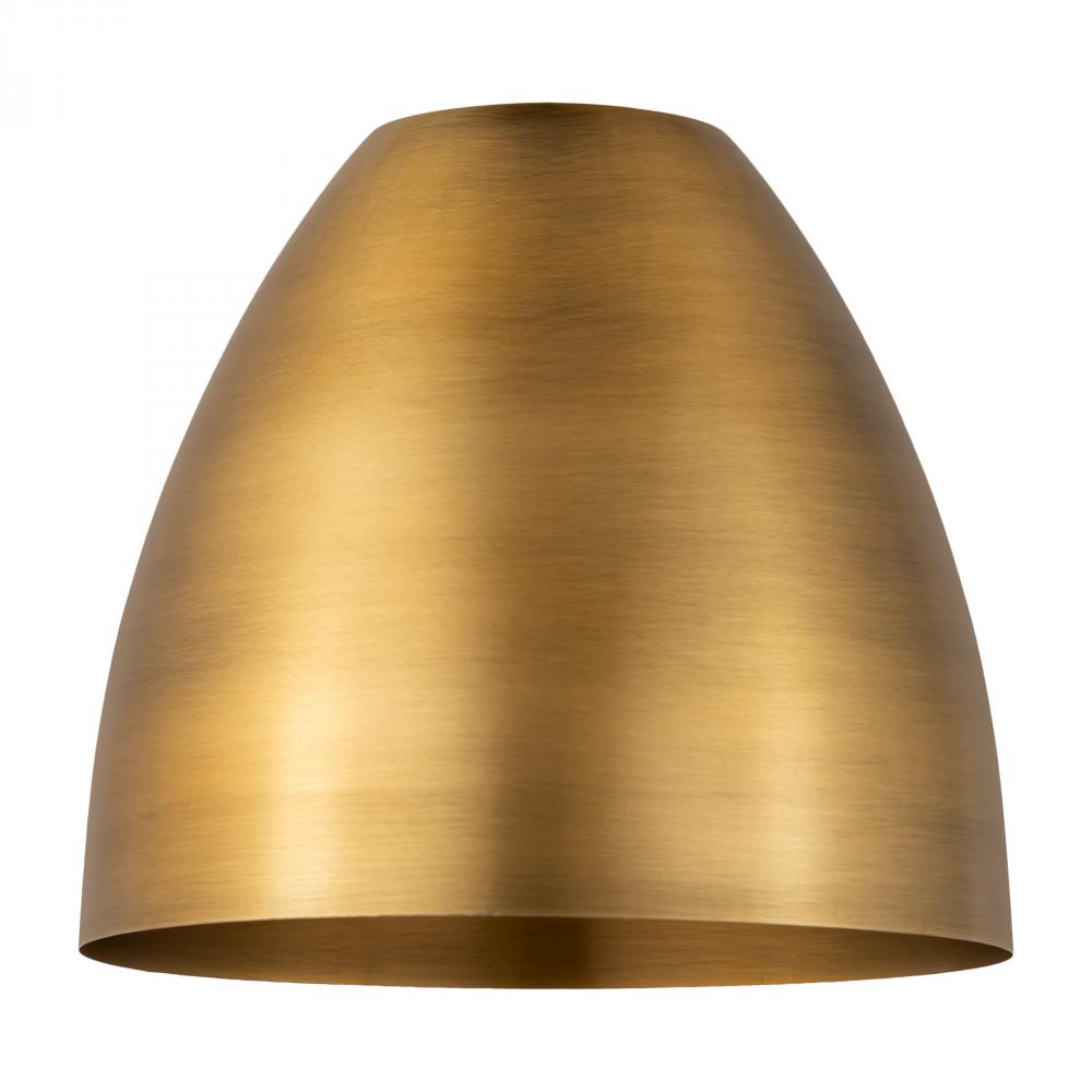 Metal Bristol Light 9 inch Brushed Brass Metal Shade