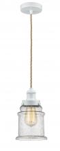 Innovations Lighting 100W-10RE-1H-W-G184 - Edison - 1 Light - 8 inch - White - Cord hung - Mini Pendant