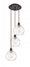 Innovations Lighting 113B-3P-OB-G1215-8 - Athens Water Glass - 3 Light - 15 inch - Oil Rubbed Bronze - Cord hung - Multi Pendant