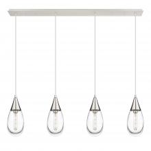 Innovations Lighting 124-450-1P-PN-G450-6CL - Malone - 4 Light - 50 inch - Polished Nickel - Linear Pendant