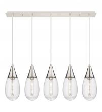 Innovations Lighting 125-450-1P-PN-G450-6CL - Malone - 5 Light - 38 inch - Polished Nickel - Linear Pendant
