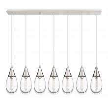 Innovations Lighting 127-450-1P-PN-G450-6CL - Malone - 7 Light - 50 inch - Polished Nickel - Linear Pendant