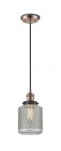 Innovations Lighting 201CBP-ACBK-G262 - Stanton - 1 Light - 6 inch - Antique Copper - Cord hung - Mini Pendant