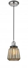 Innovations Lighting 201CBP-PNBK-G146 - Chatham - 1 Light - 7 inch - Polished Nickel - Cord hung - Mini Pendant