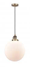 Innovations Lighting 201CSW-BB-G201-12 - Beacon - 1 Light - 12 inch - Brushed Brass - Cord hung - Mini Pendant