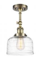 Innovations Lighting 201F-AB-G713-LED - Bell - 1 Light - 8 inch - Antique Brass - Semi-Flush Mount