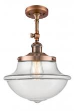 Innovations Lighting 201F-AC-G542 - Oxford - 1 Light - 12 inch - Antique Copper - Semi-Flush Mount