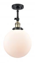 Innovations Lighting 201F-BAB-G201-10 - Beacon - 1 Light - 10 inch - Black Antique Brass - Semi-Flush Mount
