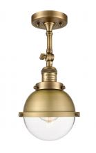 Innovations Lighting 201F-BB-HFS-62-BB-LED - Hampden - 1 Light - 7 inch - Brushed Brass - Semi-Flush Mount