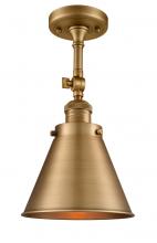 Innovations Lighting 201F-BB-M13-BB - Appalachian - 1 Light - 8 inch - Brushed Brass - Semi-Flush Mount