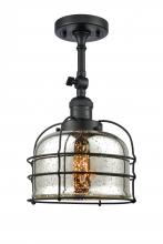 Innovations Lighting 201F-BK-G78-CE-LED - Bell Cage - 1 Light - 9 inch - Matte Black - Semi-Flush Mount