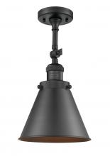 Innovations Lighting 201F-BK-M13-BK - Appalachian - 1 Light - 8 inch - Matte Black - Semi-Flush Mount