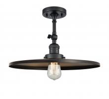 Innovations Lighting 201F-BK-MFR-BK-16-LED - Railroad - 1 Light - 16 inch - Matte Black - Semi-Flush Mount