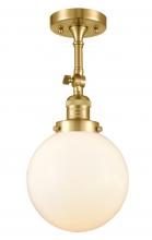 Innovations Lighting 201F-SG-G201-8-LED - Beacon - 1 Light - 8 inch - Satin Gold - Semi-Flush Mount