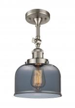 Innovations Lighting 201F-SN-G73-LED - Bell - 1 Light - 8 inch - Brushed Satin Nickel - Semi-Flush Mount