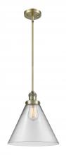 Innovations Lighting 201S-AB-G42-L - Cone - 1 Light - 12 inch - Antique Brass - Stem Hung - Mini Pendant