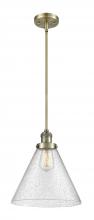 Innovations Lighting 201S-AB-G44-L - Cone - 1 Light - 12 inch - Antique Brass - Stem Hung - Mini Pendant