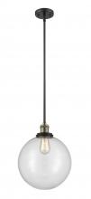 Innovations Lighting 201S-BAB-G202-12 - Beacon - 1 Light - 12 inch - Black Antique Brass - Stem Hung - Mini Pendant