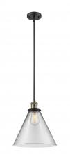 Innovations Lighting 201S-BAB-G42-L - Cone - 1 Light - 12 inch - Black Antique Brass - Stem Hung - Mini Pendant