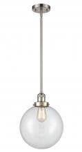 Innovations Lighting 201S-SN-G202-10 - Beacon - 1 Light - 10 inch - Brushed Satin Nickel - Stem Hung - Mini Pendant