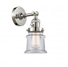 Innovations Lighting 203SW-PN-G182S - Canton - 1 Light - 5 inch - Polished Nickel - Sconce