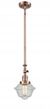 Innovations Lighting 206-AC-G534 - Oxford - 1 Light - 7 inch - Antique Copper - Stem Hung - Mini Pendant