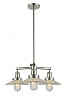 Innovations Lighting 207-PN-G2-LED - Halophane - 3 Light - 22 inch - Polished Nickel - Stem Hung - Chandelier