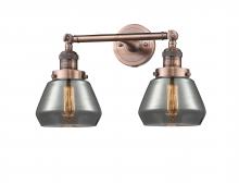 Innovations Lighting 208-AC-G173 - Fulton - 2 Light - 17 inch - Antique Copper - Bath Vanity Light