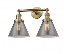 Innovations Lighting 208-BB-G43-LED - Cone - 2 Light - 18 inch - Brushed Brass - Bath Vanity Light