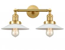 Innovations Lighting 208-SG-G1-LED - Halophane - 2 Light - 18 inch - Satin Gold - Bath Vanity Light