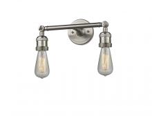Innovations Lighting 208-SN - Bare Bulb - 2 Light - 11 inch - Brushed Satin Nickel - Bath Vanity Light