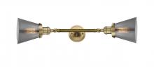 Innovations Lighting 208L-BB-G63-LED - Cone - 2 Light - 6 inch - Brushed Brass - Bath Vanity Light