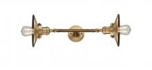 Innovations Lighting 208L-BB-M4-LED - Railroad - 2 Light - 8 inch - Brushed Brass - Bath Vanity Light