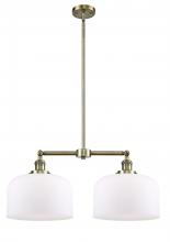 Innovations Lighting 209-AB-G71-L-LED - Bell - 2 Light - 21 inch - Antique Brass - Stem Hung - Island Light