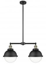 Innovations Lighting 209-BAB-HFS-82-BK-LED - Hampden - 2 Light - 18 inch - Black Antique Brass - Stem Hung - Island Light