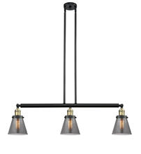 Innovations Lighting 213-BAB-G63-LED - Cone - 3 Light - 39 inch - Black Antique Brass - Stem Hung - Island Light