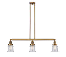 Innovations Lighting 213-BB-G184S-LED - Canton - 3 Light - 39 inch - Brushed Brass - Stem Hung - Island Light