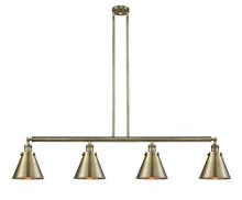 Innovations Lighting 214-AB-M13-AB - Appalachian - 4 Light - 52 inch - Antique Brass - Stem Hung - Island Light