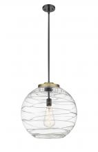 Innovations Lighting 221-1S-BAB-G1213-18 - Athens Deco Swirl - 1 Light - 18 inch - Black Antique Brass - Cord hung - Pendant
