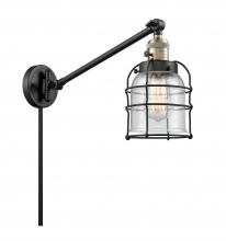 Innovations Lighting 237-BAB-G54-CE - Bell Cage - 1 Light - 8 inch - Black Antique Brass - Swing Arm