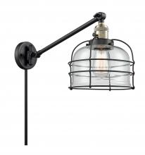 Innovations Lighting 237-BAB-G72-CE - Bell Cage - 1 Light - 8 inch - Black Antique Brass - Swing Arm