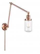 Innovations Lighting 238-AC-G312 - Dover - 1 Light - 5 inch - Antique Copper - Swing Arm