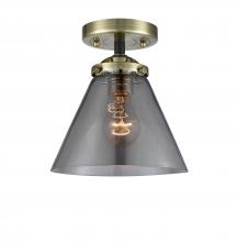 Innovations Lighting 284-1C-BAB-G43-LED - Cone - 1 Light - 8 inch - Black Antique Brass - Semi-Flush Mount