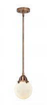 Innovations Lighting 288-1S-AC-G201-6-LED - Beacon - 1 Light - 6 inch - Antique Copper - Cord hung - Mini Pendant