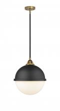 Innovations Lighting 288-1S-BAB-HFS-121-BK-LED - Hampden - 1 Light - 13 inch - Black Antique Brass - Cord hung - Pendant