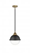 Innovations Lighting 288-1S-BAB-HFS-82-BK - Hampden - 1 Light - 9 inch - Black Antique Brass - Cord hung - Mini Pendant