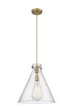 Innovations Lighting 410-1PL-BB-G411-16SDY - Newton Cone - 1 Light - 16 inch - Brushed Brass - Cord hung - Pendant