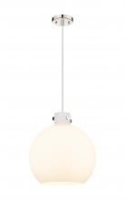 Innovations Lighting 410-1PL-PN-G410-16WH - Newton Sphere - 1 Light - 16 inch - Polished Nickel - Cord hung - Pendant