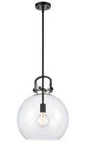 Innovations Lighting 410-1S-BK-14CL - Newton Sphere - 1 Light - 14 inch - Matte Black - Cord hung - Pendant